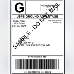 Upgraded shipping label